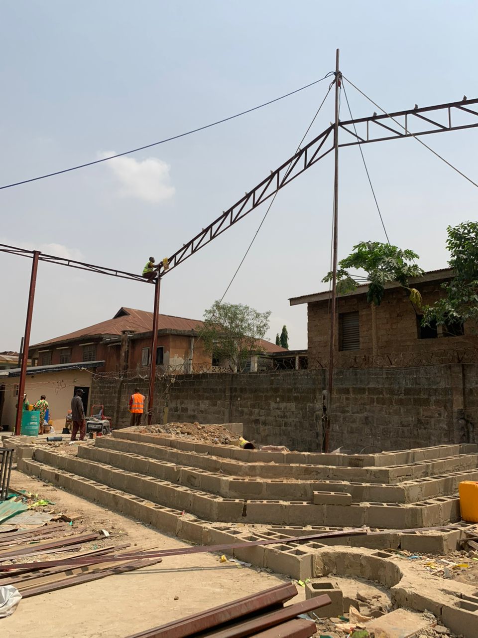 Construction crew on an Acore project